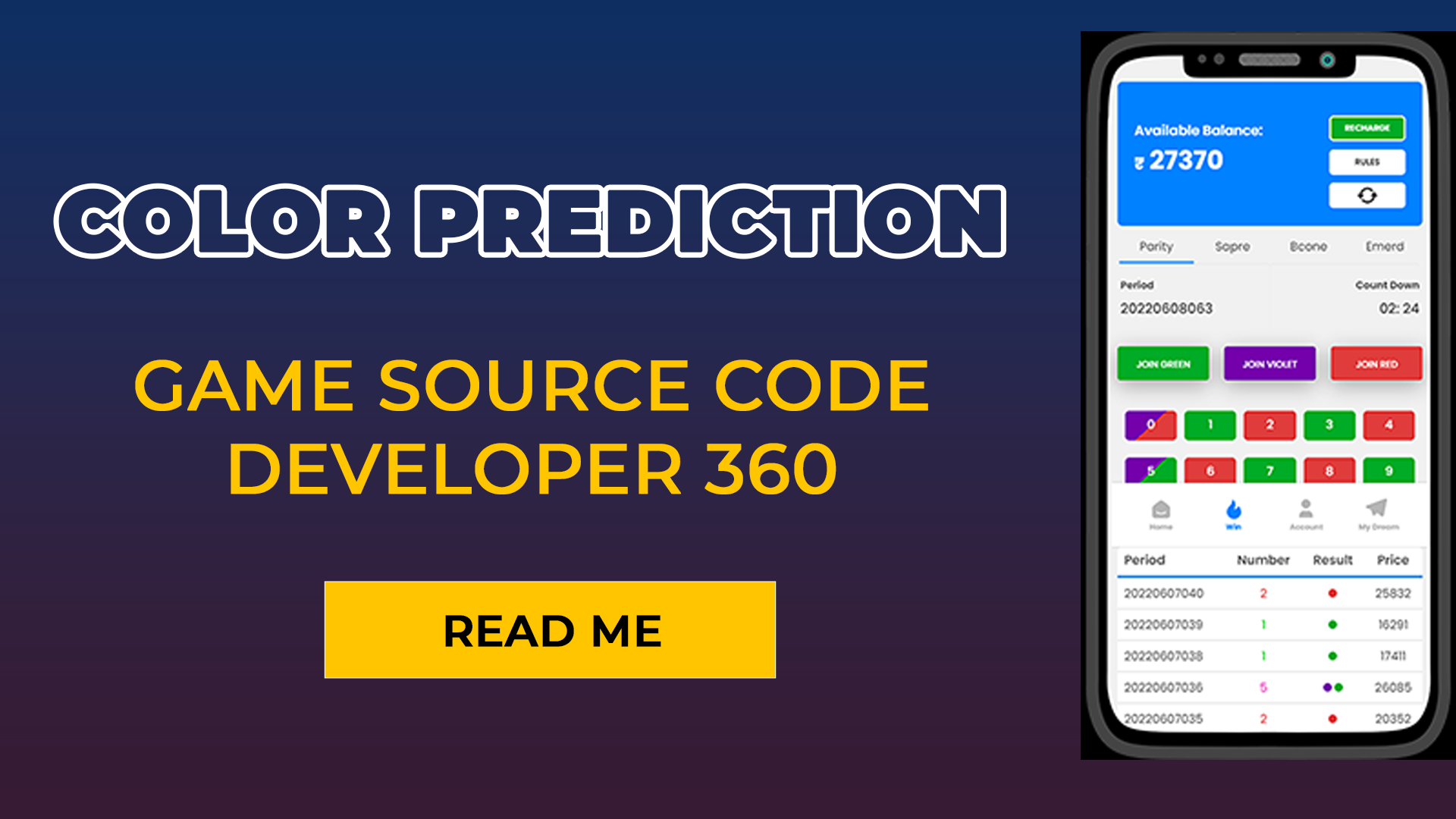 Color Prediction Game Source Code - Developer 360